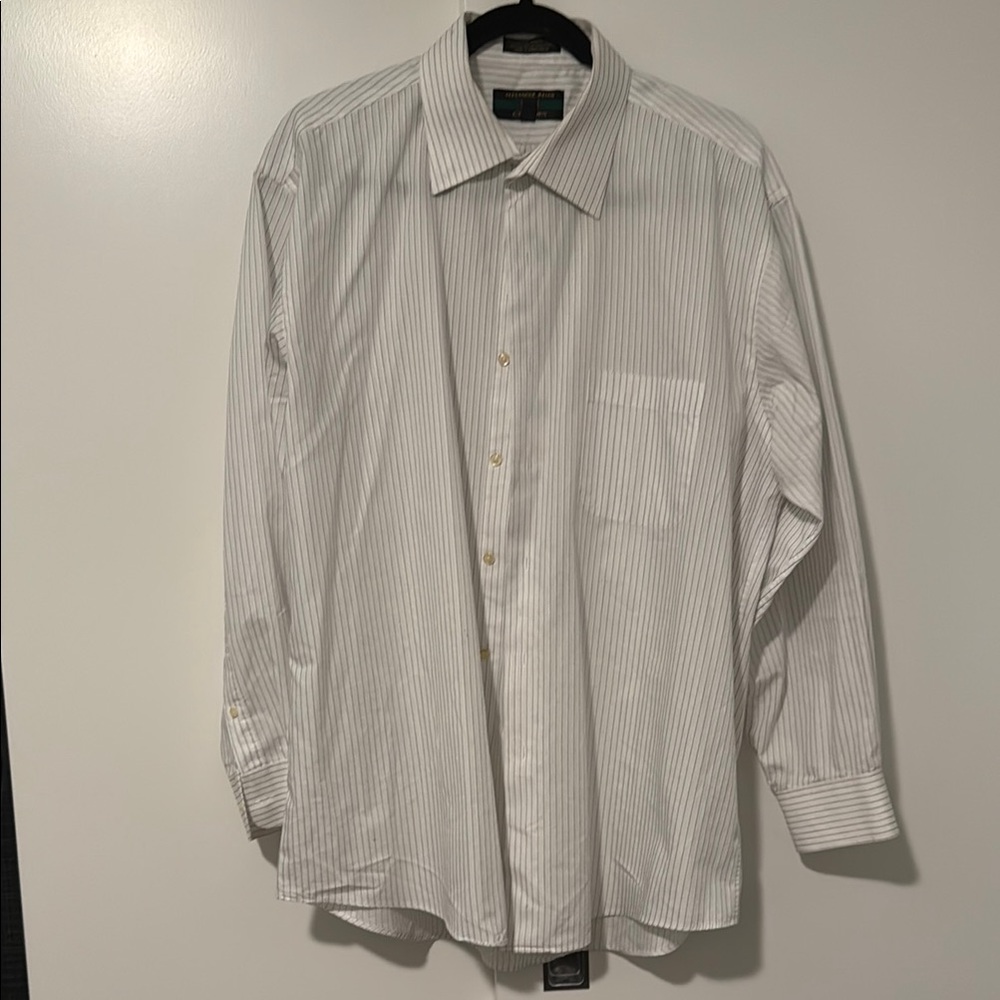 Alexander Julian White Pinstripe Dress Shirt
